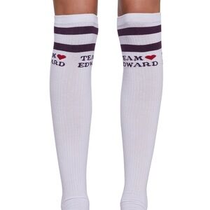 🚫🚫SOLD🚫🚫NEW Rare Dolls Kill x Twilight Team Edward Baseball Knee-High Socks